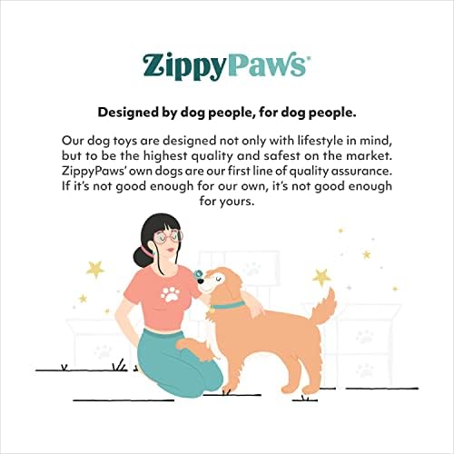 Zippypaws - Jumbo Donutz - קשת - צעצועי סופגנייה של חיית מחמד אינטראקטיבית לכלבים עם מפזרים רקומים, רכים,