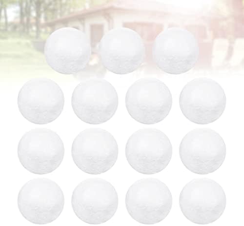 Ipetboom כדורי קצף 15 יחידות למלאכות, כדורי מלאכה של קצף מלאכה כדור קצף כדורי קצף לבן בלוקים קצף כדורי