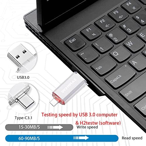 Sankesu 64GB USB C כונן הבזק 2 חבילה 2 ב 1 OTG USB C ו- USB A 3.0 כונני אגודל כפולים סוג C כונן אחסון
