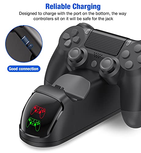 מטען בקר PS4, בקר PS4 Controller USB תחנת טעינה מזח עבור DualShock 4, PlayStation 4 תחנת טעינה עבור