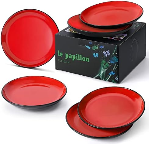 מיאמיו - 6 x צלחת/ארוחת ערב סט צלחת סטונר ערכת כלי שולחן קרמיקה - אוסף Le Papillon