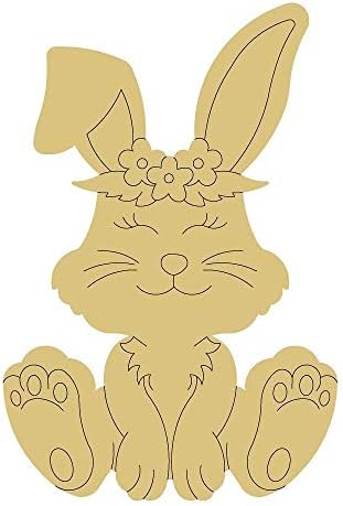 ארנב עיצוב על ידי קווי מגזרת גמור באני פסחא אביב דלת קולב בד צורת סגנון 16 אמנות 1