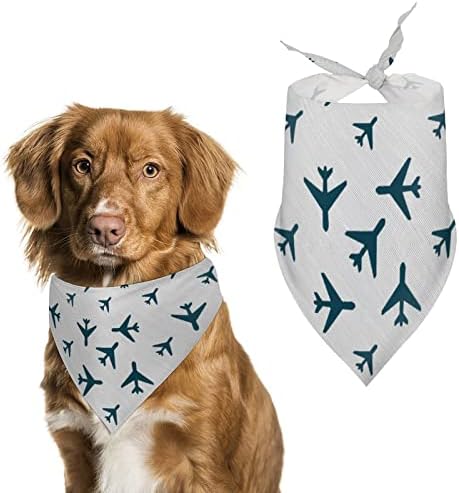 ירוק מטוס כלב בנדנה לחיות מחמד צעיף משולש ליקוק מודפס מטפחת אבזרים