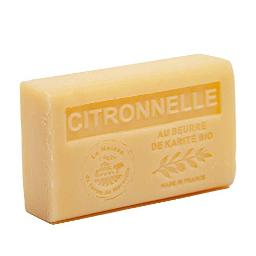 סבון צרפתי-סבון מסורתי דה מרסיי-ציטרונלה-חמאת שיאה 125 גרם
