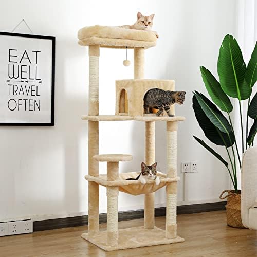 מגדלי חתול של עץ חתול מגדלי חתולים נעימים עמדת חתולים לחתולים מקורה צעצועים חתולים מטפסים חתולים