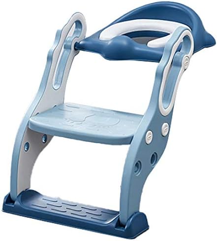 מסילות כחול בטיחות אסלת מושב מתכוונן מושב אסלה מתאם עם שרפרף, עד 60 ק ג, מכסה אסלה לפעוטות ילדים