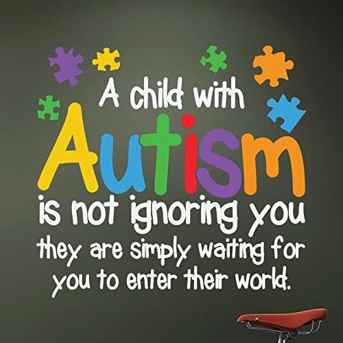 ילד עם אוטיזם לא מתעלם מכם מדבקת עיצוב קיר ויניל אוטיזם מדבקה מודעות למדבקת קיר תמיכה אוטיסטית