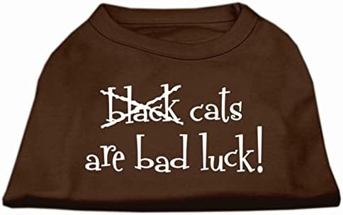 מוצרי חיות מחמד של מיראז 'חתולים שחורים הם חולצת הדפס מסך מזל רע, בינוני, חום
