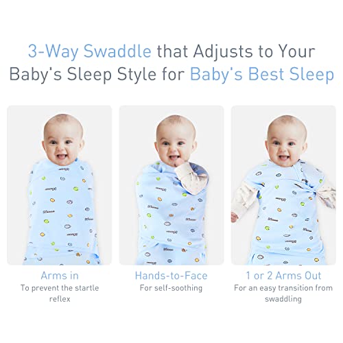 קנורוז יילוד שמיכה ושק שינה שק שינה יילוד מעבר תינוקות מעבר סוודר, 3-כיוונים קלים מתכווננים שמיכות עטיפה