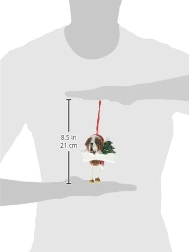 קישוט סנט ברנרד עם קישוט ייחודי רגליים משתלשלות צבועות ביד וקישוט חג המולד בהתאמה אישית בקלות
