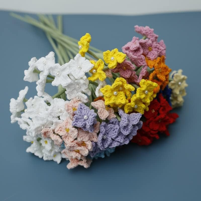 יד ארוג זר צמר וו אריגת סימולציה פרח צבע הידראנגאה מזויף פרח יצירתי