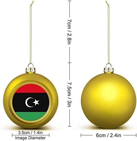קישוטי כדור לוב, קישוטי הכדור של אומות דגל חג המולד, דגל לוב דגל קישוטי פלסטיק לעץ חג המולד עיצוב חג השנה החדשה