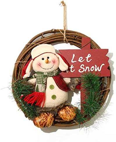 זרי חג המולד של Honeystore Reinddeer, איש השלג סנטה קלאוס דלת הכניסה לקישוטים לחג, תן לזה לסגנון שלג