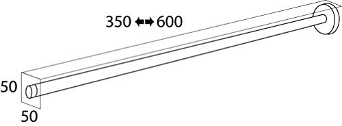 טייגר 3042 טווח אמבטיה בוסטון טלסקופי הניתן להרחבה 350-600 ממ מסילה מגבת
