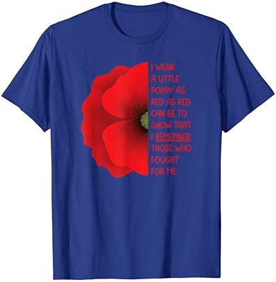 ותיקי יום ארהב זיכרון שמא נשכח אדום פרג פרח חולצה