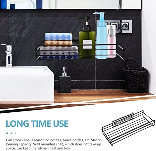 מארגני מקלחת Zerodeko אמבטיה מתלה לאחסון מדף צף: מדפי מדף דבק ללא קידוח קיר מדף מדף דקורטיבי לתיבול