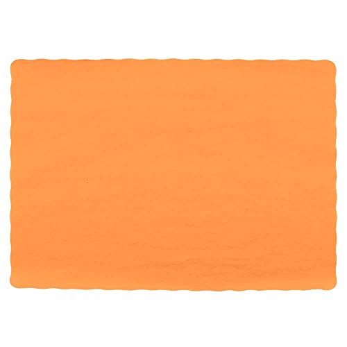 Placemat Placemat-Orange-200 placemat עם קצוות מסולסלים, כתום