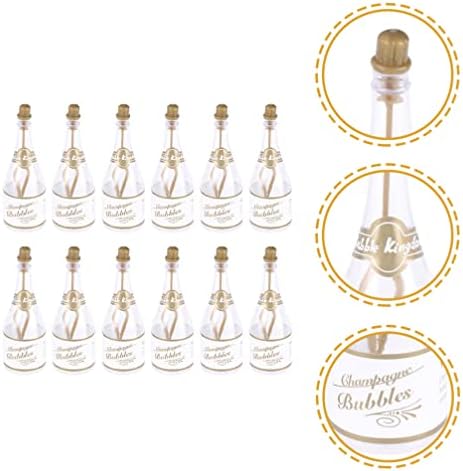 36 יחידים מיני בקבוק שמפניה בועות בקבוק בועה ריק קטן עם שרביטים לחתונה חסד בתפזורת