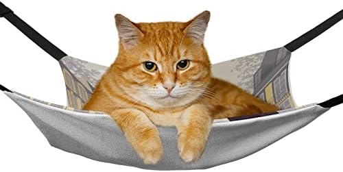 חתול ערסל פריז חתול מיטת כלוב חלון מוט תליית שטח חיסכון עבור חיות מחמד קטנות 16.9 איקס 13