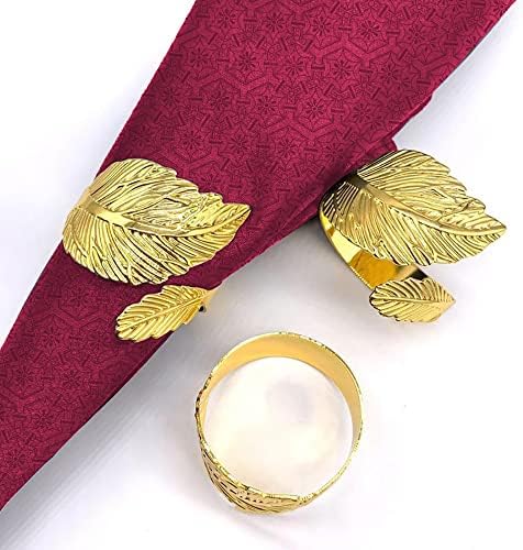 סואן דיאן זהב מפיות טבעות סט של 20, מפיות טבעות מחזיק עבור חג שולחן דקור, יום הולדת, ארוחת ערב, חדש שנה