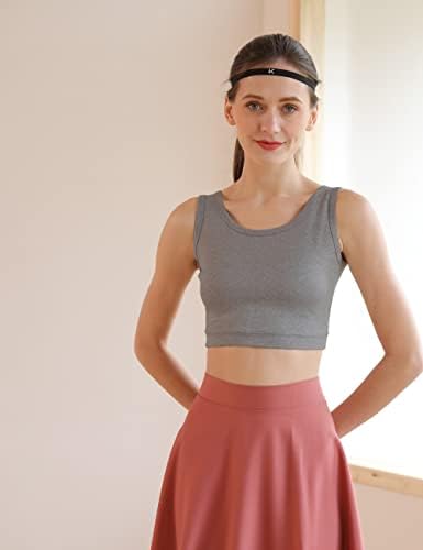 Vikideer 3 חבילה גופיות יבול בסיסיות לנשים מחול יוגה קצר חולצות ספורט אתלטיות לילדות נוער