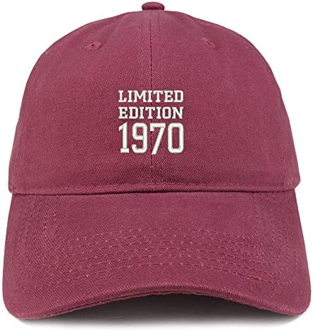 טרנדי הלבשה חנות מהדורה מוגבלת 1970 רקום מתנת יום הולדת מוברש כותנה כובע