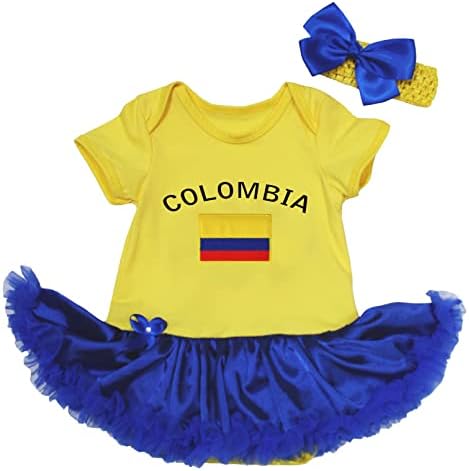 פטיטבלה קולומביה ודגל שמלת תינוק NB-18M