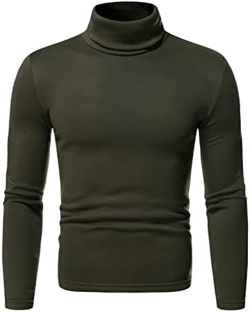 Maiyifu-GJ Mens Basic Fleece Cultlece Superover עליון עליון דק רזה מתאים שרוול ארוך חולצות תרמיות סוודרים