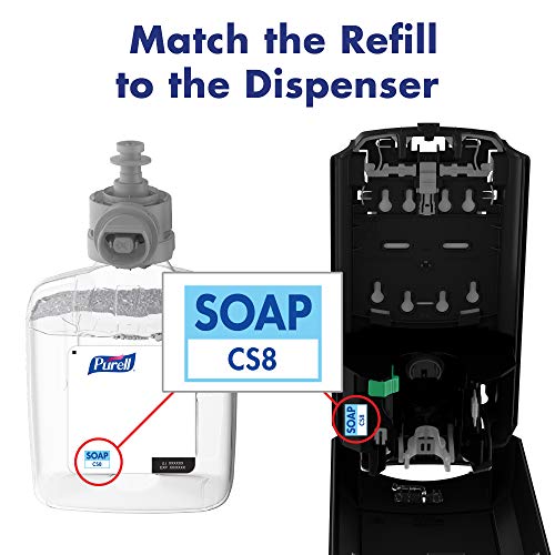 מתקן סבון יד אוטומטי של Purell CS8, גרפיט, עבור 1200 מל מילוי סבון CS8 - 7834-01 - מיוצר על ידי Gojo, Inc.