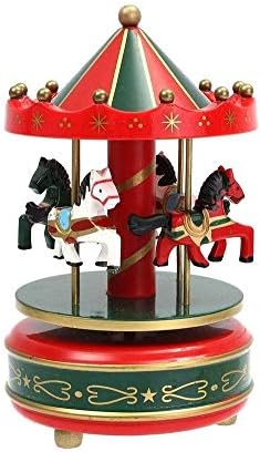N/A קרוסלת עץ קופסת מוזיקה סוס קרוסלה שמח-גו-סיבוב נושא קלאסי נושאי נושא לילדים לילדים עיצוב חדר