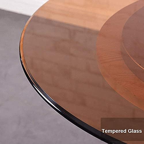 LIXFDJ זכוכית עמידה עמיזלת צלחת הגשה סוזן עם בסיס סיבוב סגסוגת אלומיניום 360 מעלות, לשולחן אוכל,