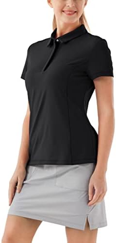 חולצת שרוול קצרה של טניס גולף של LastFor1 For1 For1 עם 5 כפתור Snap Wather מהיר יבש upf 50+ לספורט