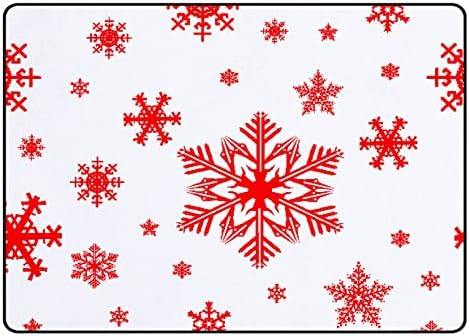 Xollar 80 x 58 בשטיחים גדולים של שטיחים של שלג אדום על משתלת רכה לבנה שטיח פליימאט לתינוקות