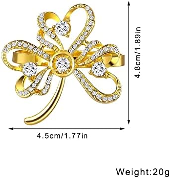 מחזיקי המפיות של יום Zhuhw טבעת מפית ריינסטון לעיצוב שולחן מסיבות חתונה