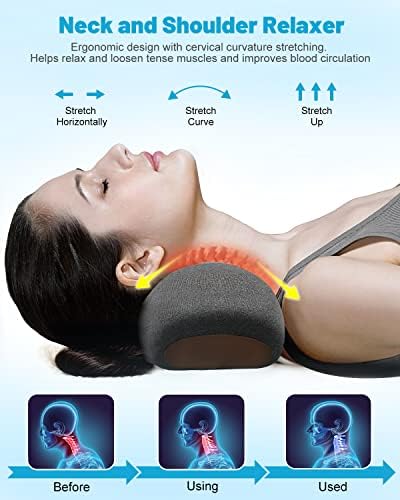 כריות צוואר דיקדון להקלה על כאבים שינה, כרית צוואר צוואר הרחם עם חימום USB, מתקני גיבשת צוואר, כריות