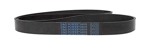 D&D PowerDrive 4PJ864 חגורת החלפה סטנדרטית מטרית, חתך החגורה J, אורך 34 , גומי