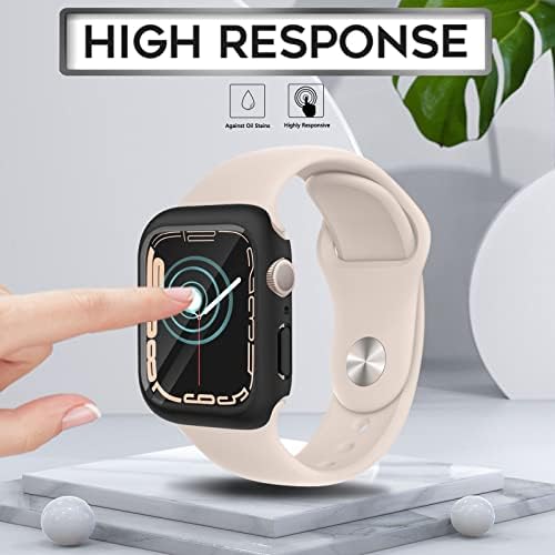 תואם SeluteOne לסדרת Apple Watch 7 מארז מגן מסך 45 ממ, כיסוי מגן בגוף מלא שריטות עמידות לזעזוע סופג אולטרה