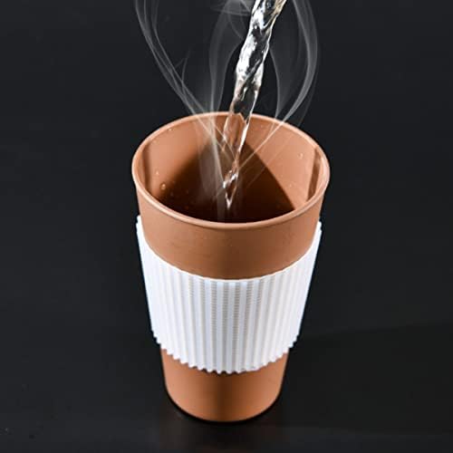 סט כוס קפה יארדווה שרוולי כוס קפה לשימוש חוזר כוס קפה סיליקון שרוול מחזיק כוס סיליקון שרוול קפה לשימוש