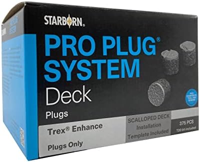 Starborn Industries Pro Plug System PXA470375 עבור TREX לשפר את סיפון דיונות החוף, 375 תקעים