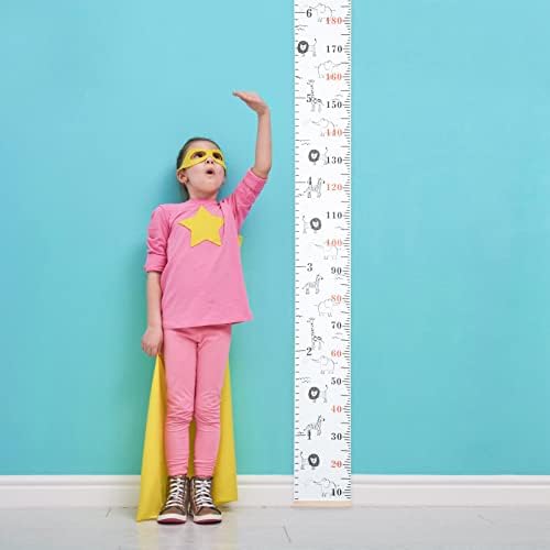 Kisangel ילדים מדבקות קיר לילדים תרשים גובה ילדים מצוירים תרשים צמיחה מדבקת קיר גובה מדידה