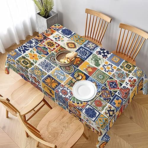 מפת שולחן מלבנית בגודל 60 על 90 אינץ ' עמיד למים בד כיסוי שולחן מלבן עמיד למים למטבח חדר אוכל מסיבת יום