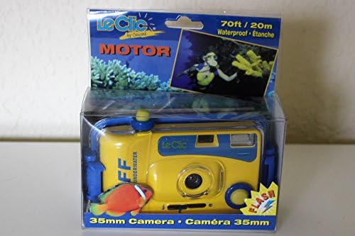 מצלמה של טוף Leclic מתחת למים 35 ממ עם פלאש כוללת דיור מתחת למים טוב עד 20 מש/60 רגל מידות משוערות 5.25