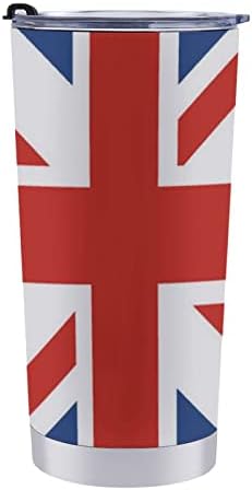 איחוד ג'ק ג'ק בריטניה ספל קפה דגל עם מכסה מכונית נירוסטה מכונית כוס ואקום כוס מבודד קיר כפול 20 גרם
