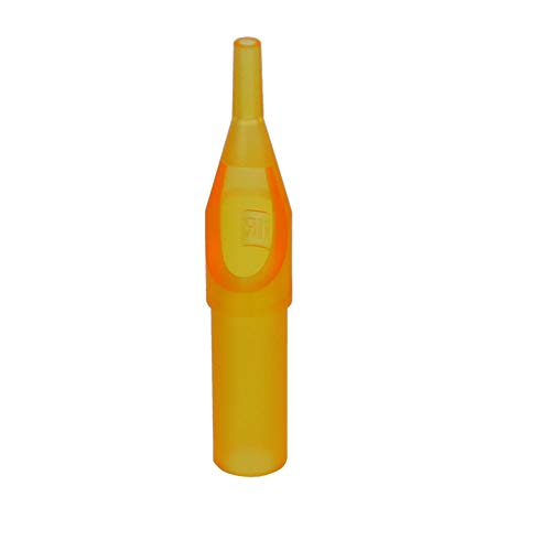 פילקט 50 יחידות טיפים קעקוע פלסטיק חד פעמי 11 אורך 50 ממ צהוב עבור מכונות מחטי קעקוע