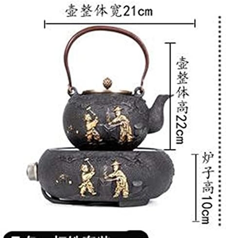 פשטות יצירתית יפנית ברזל יצוק טטסובין קומקום קומקום ברזל יצוק טטסובין תה תה קומקום יפני סיר תה בעבודת יד Kung
