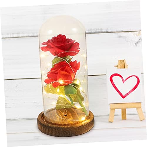 אוסלאדי 2 סוללה על ורד אורות ולנטיין יום פרח קישוטי הזכוכית הקלה שלה לחג המולד יום הולדת במנורה משי משי מתנה לעילה