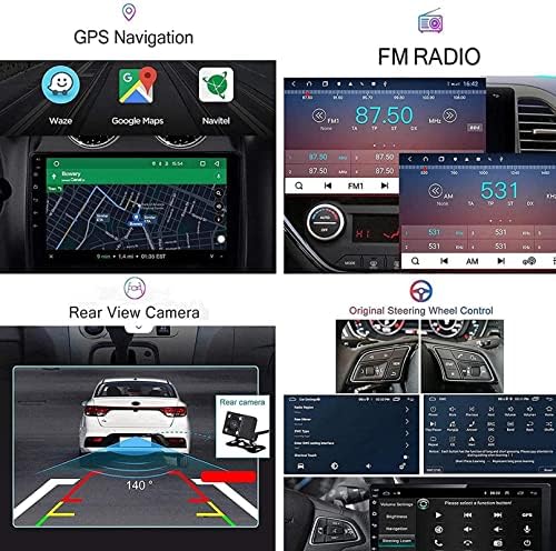 רדיו מכונית 9.7 אינץ 'סטריאו-אנדרואיד 10 MP5 נגן נגן עבור FO.RD Fiesta 2009-2017, GPS מסך מגע