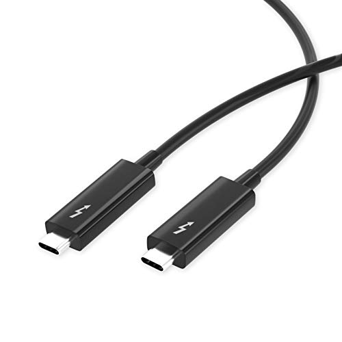 כבל Thunderbolt 3 6.6ft, USB-C לכבל USB-C תומך בהעברת נתונים של 100 וואט/40 ג'יגה-ביט לשנייה,