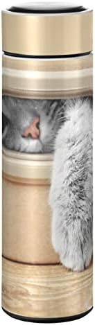 קטאקו חמוד מצחיק בקבוק מים חתול מבודד 16 גרם בקבוק תרמוס פלדה אל חלד לשתות מי קפה כוס ספל נסיעות רחב לשימוש