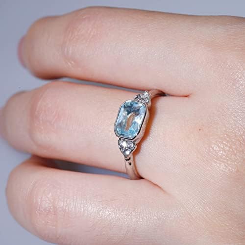 2023 טבעת כחולה חדשה אופנה מאורסת טבעת זירקון בהירה אבן עגולה תכשיטים לנשים תכשיטים טבעות שמיים